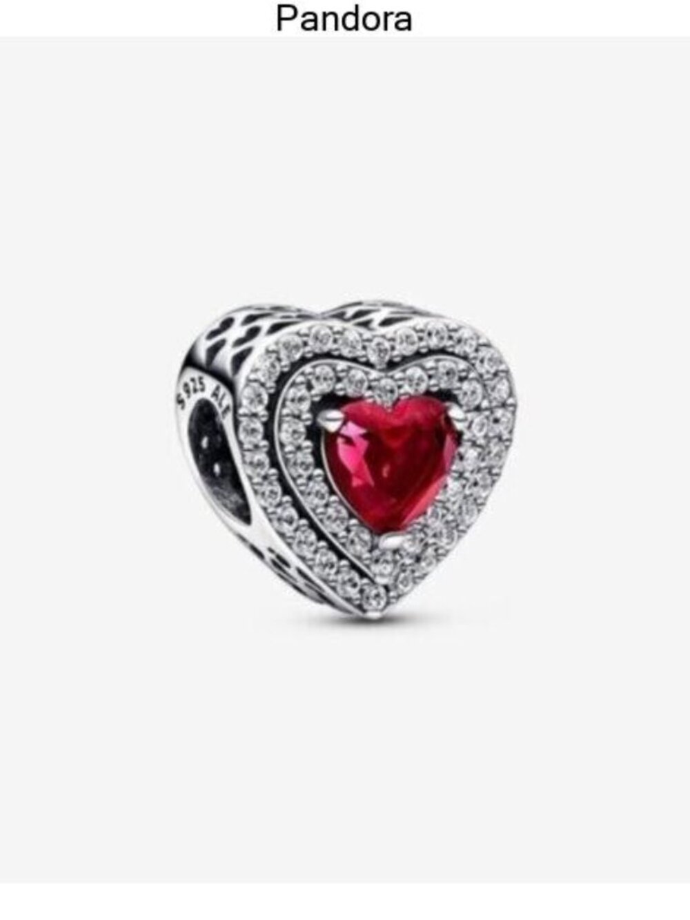 Pandora Sparkling Levelled Heart Charm